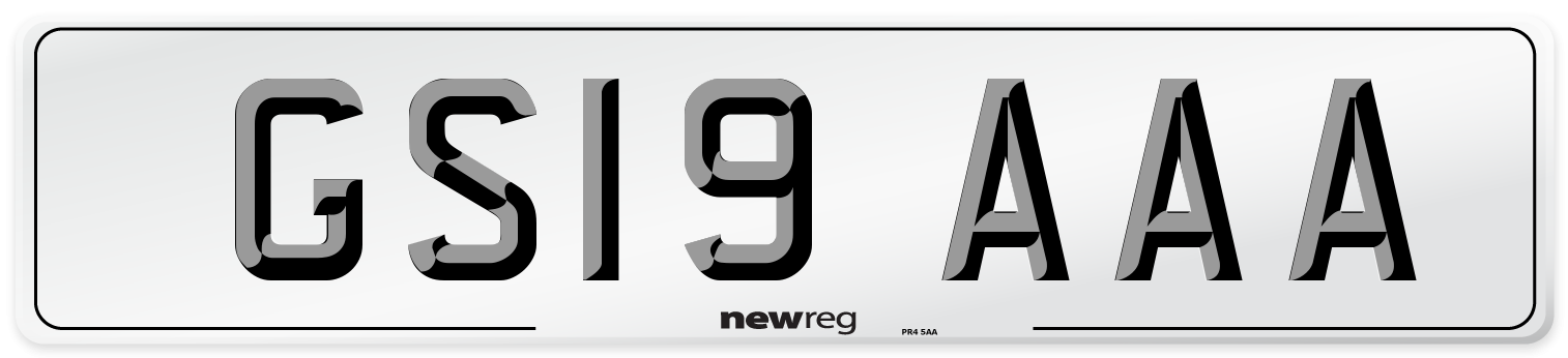 GS19 AAA Number Plate from New Reg